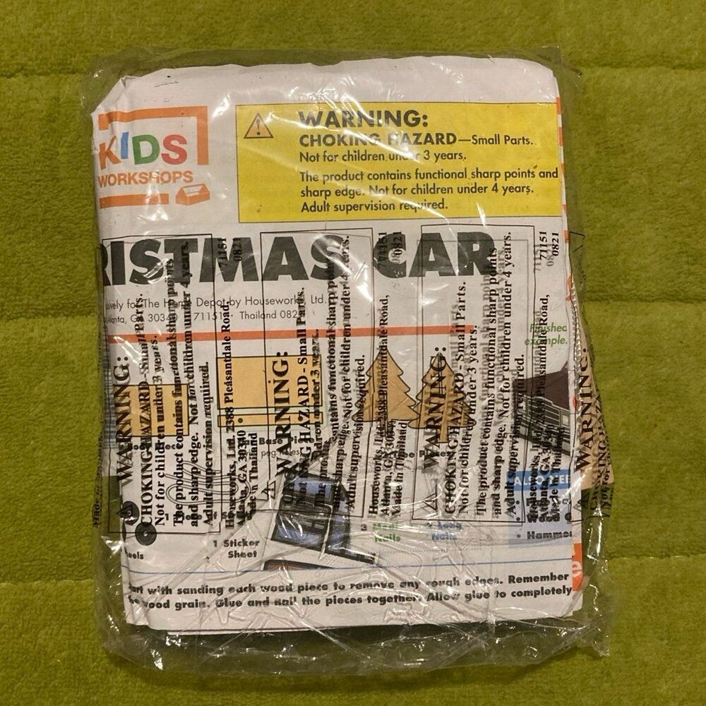 Home Depot Kids Workshop Christmas Car Build Set 2021 Project Boys Toys Activity